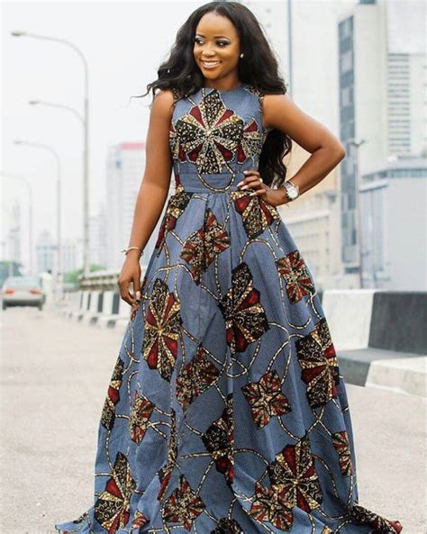 African Print Maxi Dress Sleeveless And Open Back Maxi Etsy African Prom Dresses African