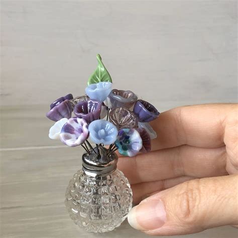 Miniature Glass Purple Flowers In Vintage Salt Shaker Vintage Etsy