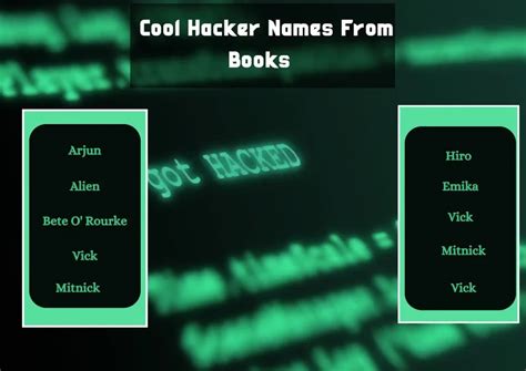 110 Cool Clever And Notorious Hacker Names Oicun