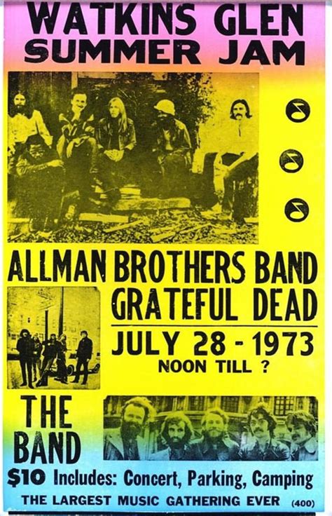 Watkins Glen Summer Jam 1973 Vintage Concert Poster 11 X 17 Etsy