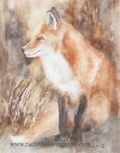 Fox Painting Of Fox Art Print Woodland Nursery Art Fox Print Etsy