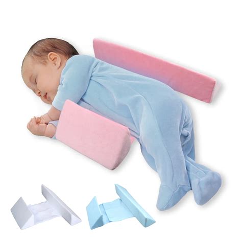 Newborn Baby Infant Sleep Prevent Flat Head Shape Anti Roll Pillow Baby