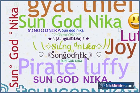 Nicknames For Sungodnika ꜱᴜɴ ɢᴏᴅ ɴɪᴋᴀ Sun God Nikaツ 𝕾𝖚𝖓 𝕲𝖔𝖉 𝕹𝖎𝖐𝖆 ꧁