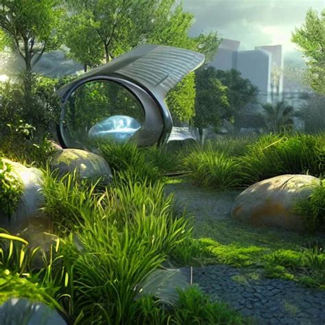 Futuristic Garden Very Detailed Unreal Engine Stable Diffusion Openart