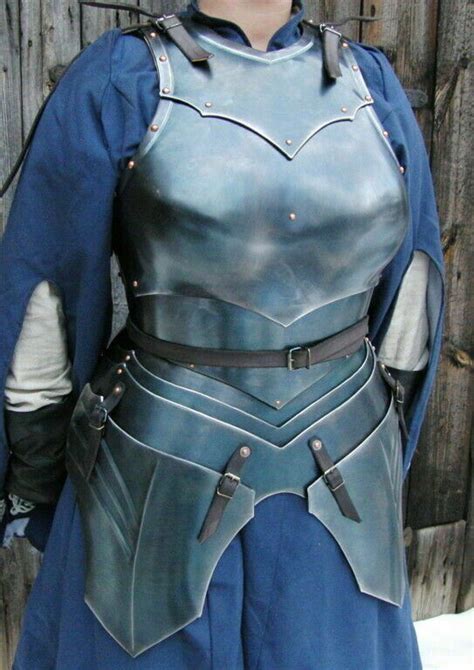 Medieval Knight Blued Combat Lady Cuirass Warrior Breastplate Armor