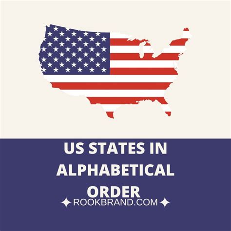 All Us States In Alphabetical Order List Az Name Rookbrand