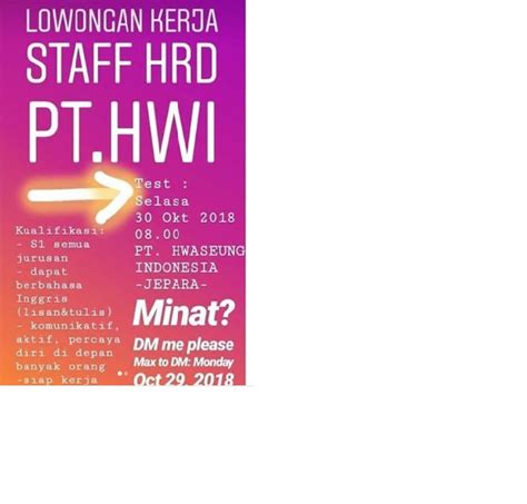 Di adat toraja, kapur sirih memang salah satu barang yang gak. Contoh Surat Lamaran Kerja Di Pt Hwi Jepara