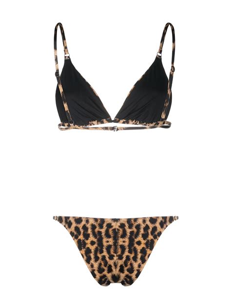 Noire Swimwear Bikini Leopard Tanning Farfetch