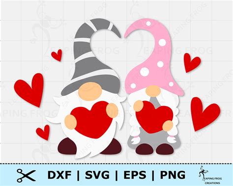 Valentines Gnomes Svg Cricut Cut Files Layered Files Etsy Uk