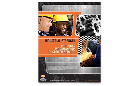 Manufacturing Engineering Tri Fold Brochure Template Word And Publisher