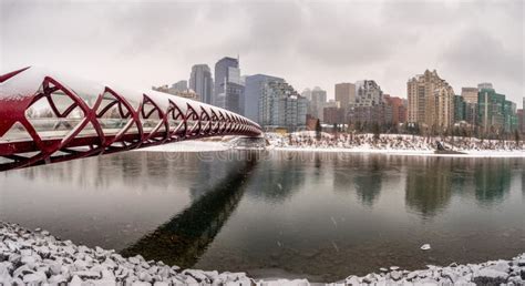Pedestrian Bridge Calgary Alberta Editorial Photography Image Of
