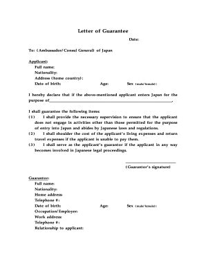 Guarantor agreement sample form free … перевести эту страницу. Guarantor Letter For Job Employment Pdf - Fill Online ...