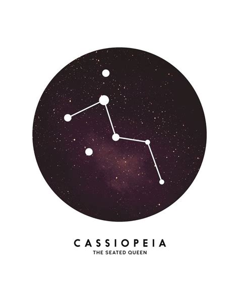 Cassiopeia Constellations Art Print Constellation Art Star