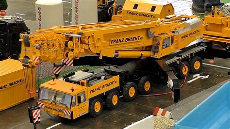 Huge Rc Scale Model Crane Truck Franz Bracht Kg Demag Ac 1200 At Work