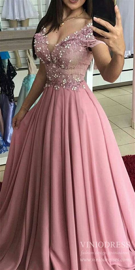 Dusty Rose Beaded Lace Prom Dresses Off The Shoulder Military Ball