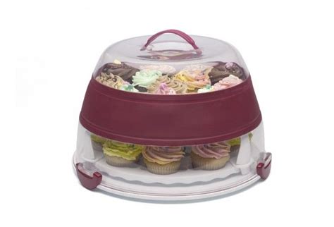 Progressive Collapsible Cupcake And Cake Carrier Round Cupcake