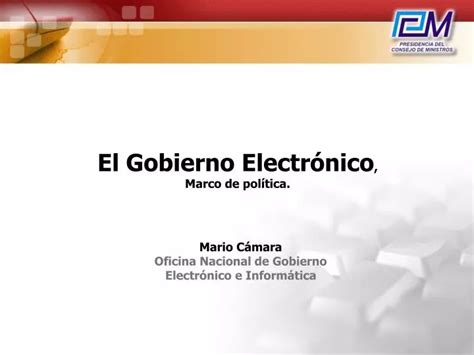 PPT El Gobierno Electrónico Marco de política PowerPoint