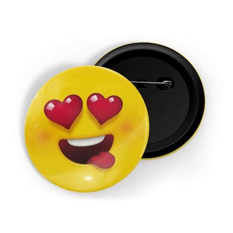 Dhcrafts Magnetic Badges Yellow Color Smiling With 2 Teeth Emoji Glossy