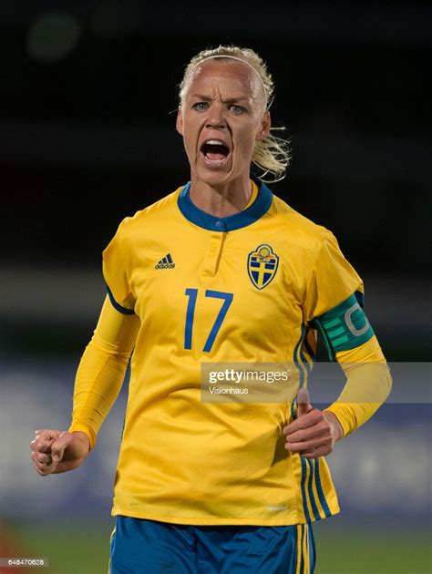 Plays for the swedish national team and tyresö ff. Caroline Seger of Sweden during the Group C 2017 Algarve ...