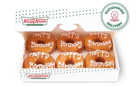 Happy Birthday Personalised Doughnuts Krispy Kreme