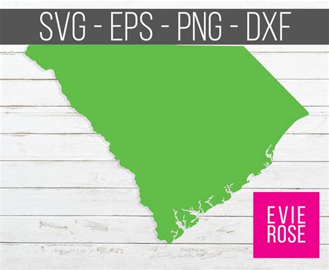 South Carolina Svg Dxf Eps And Png Cut Files State Digital Etsy
