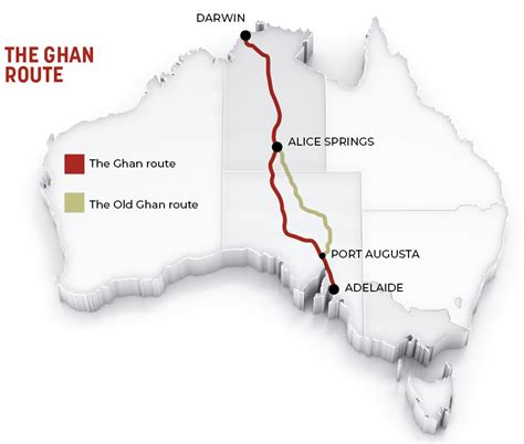 Old Ghan Railway Line Map