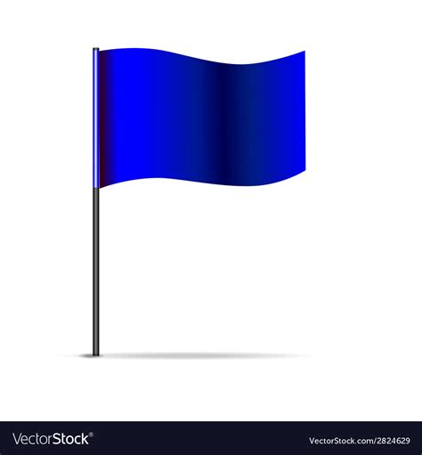 Blue Triangular Flag Royalty Free Vector Image