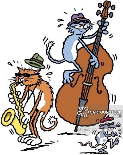 Jazz Musicians Cartoons And Comics Cartoons Band Jazz Cat Cats Musical