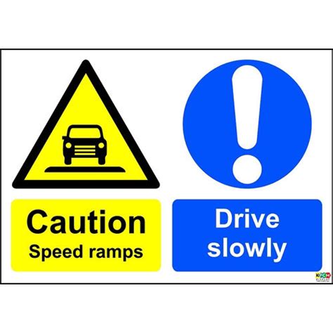 Kpcm Caution Speed Ramps Drive Slowly Sign Made In The Uk