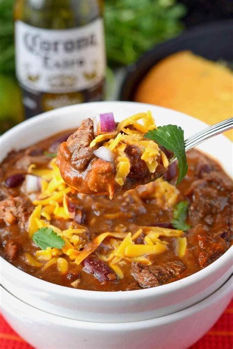 Completely customizable with crunchy potatoes, crispy onions and prime rib topped with eggs for brunch entertaining!. Ribeye Steak Chili | Recipe | Steak chili, Prime rib chili ...