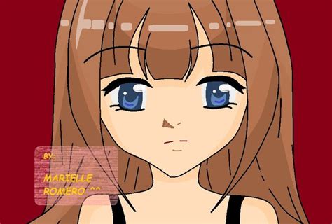 Brown Hair Anime Blue Hair Anime Maroon Background Maroon
