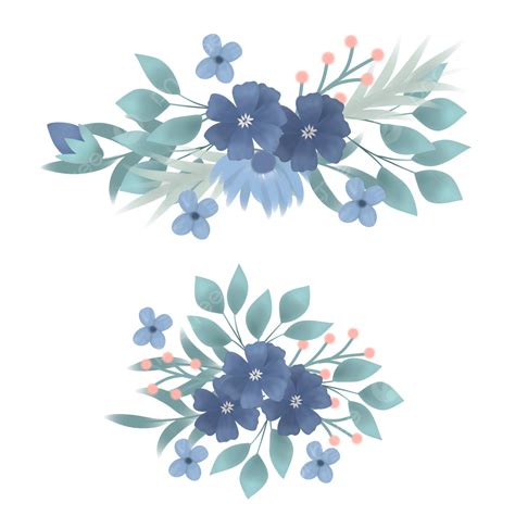 El Marco De La Flor Azul Png Biru Bingkai Bunga Png Y Psd Para Descargar Gratis Pngtree