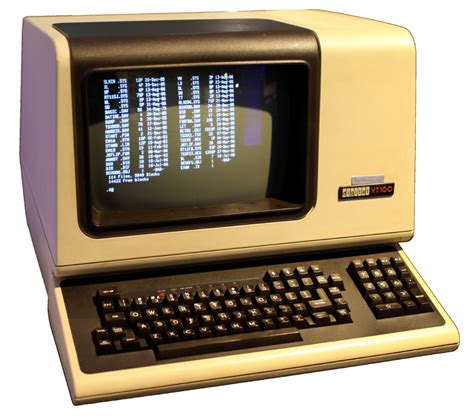 DEC VT100 terminal transparent - Computer terminal - Wikipedia | Computer terminal, Old ...