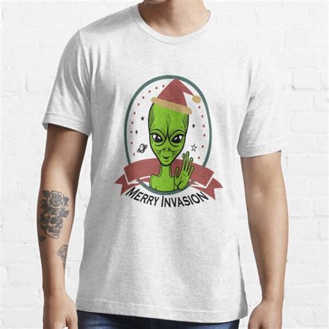 Merry Invasion Alien Christmas Alien Santa T Shirt For Sale By