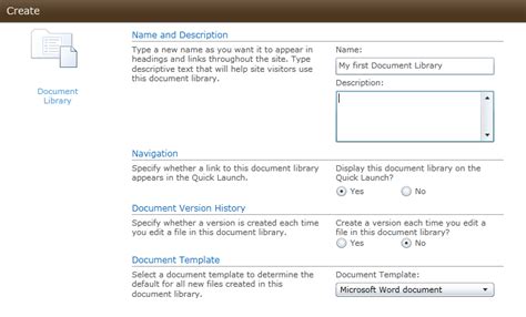 Sharepoint Knowledge Share How To Create A Document Library In