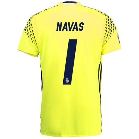 Mens Adidas Navas Yellow Real Madrid 201617 Away Goalkeeper Replica