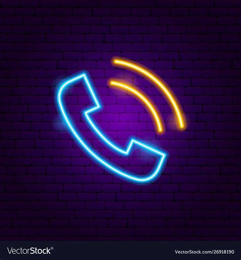 Phone Call Neon Sign Vector Illustration Of Business Promotion