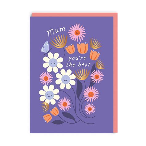 Mum Youre The Best Flowers Mothers Day Card Ohh Deer Wholesale