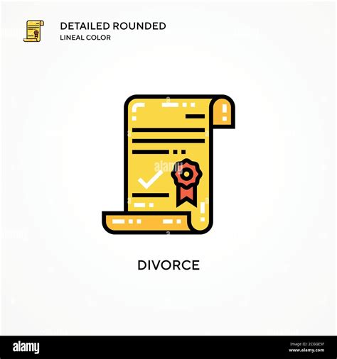 Icono De Vector De Divorcio Conceptos Modernos De Ilustración