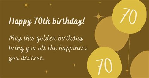 Wishing You A Golden 70th Birthday Happy Birthday Wisher