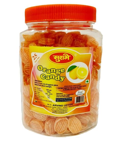 Surbhi Fruity Juicy Santra Orange Candy Tasty Hard Candies 600 Gm Pack