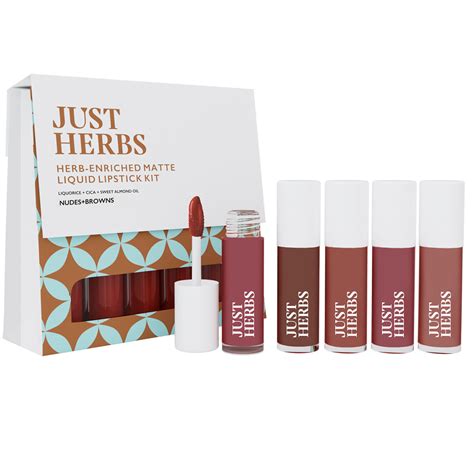 Just Herbs Matte Liquid Lipstick Nudes Browns Set Of 5 Buy Just