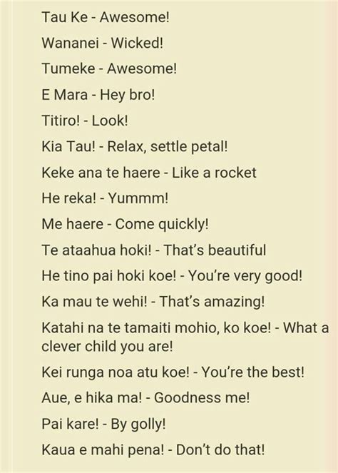 Maori Idioms Maori Words Te Reo Maori Resources Maori