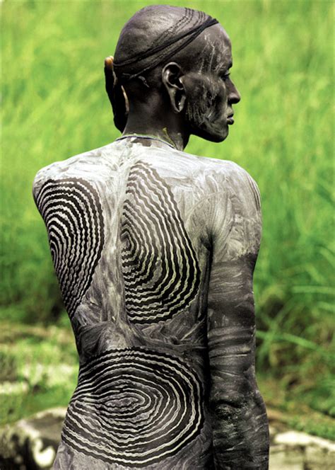 Surma Man With Body Decorations Ethiopia Carol Beckwith And Angela