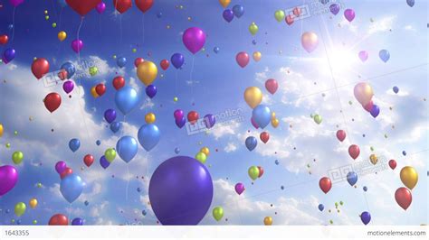 Colorful Balloons Festive Party Video Background Loop Stock Animation 1643355