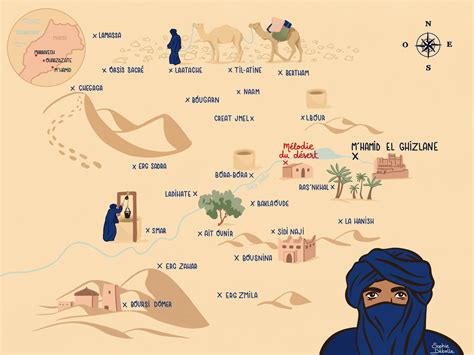 Carte Du Sud Maroc Et Du Désert Voyage Désert Maroc