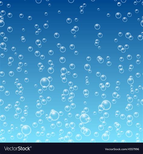 Bubbles In Water On Blue Background Royalty Free Vector