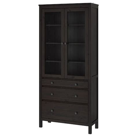 Hemnes Bookcase Black Brown Ikea Bookcase With Glass Doors Glass