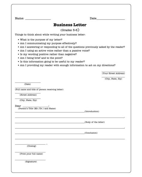 business letters teaching ideas letter w
riting