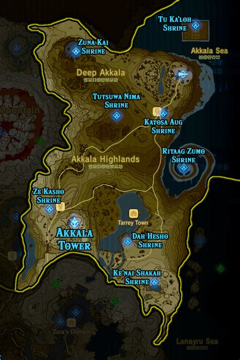 Zelda Breath Of The Wild Shrine Maps And Locations